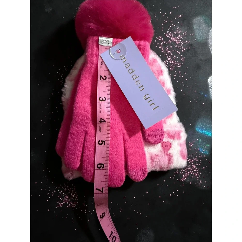 Madden Girl - Pink Leopard Beanie and Tech Glove Set - Size M\L - *NWT*